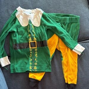 Hanna Andersson Green and Yellow Elf Costume for Kids